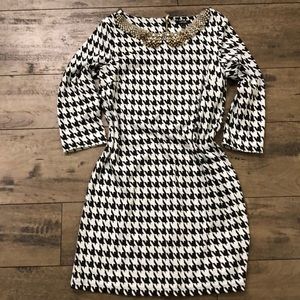 Houndstooth Shift Dress